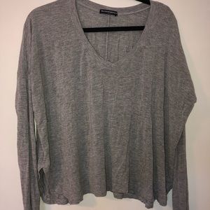 Cropped long sleeve shirt